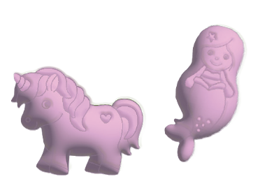 Einhorn & Meerjungfrau Set 4-teilig